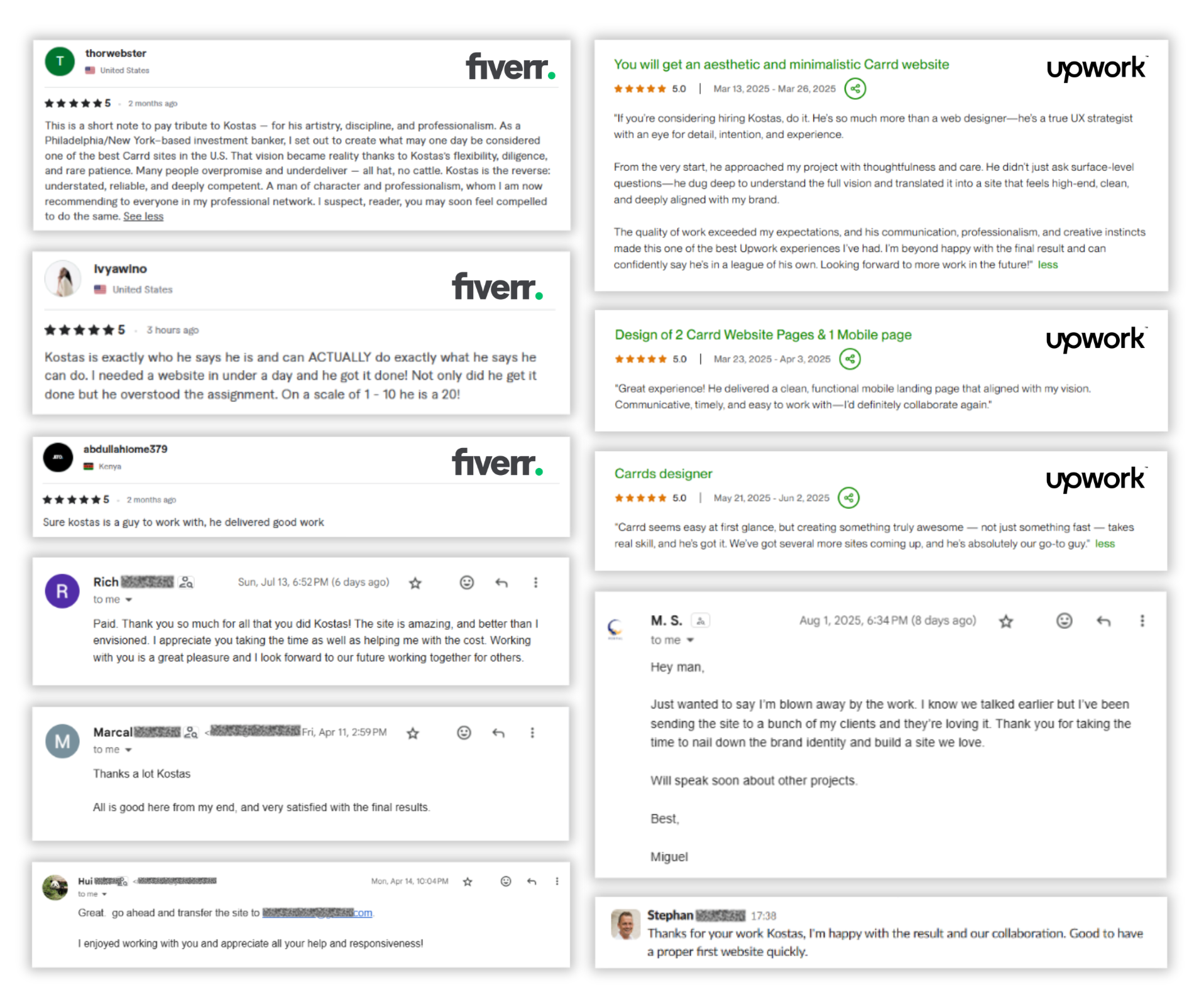 Reviews of carrd templates