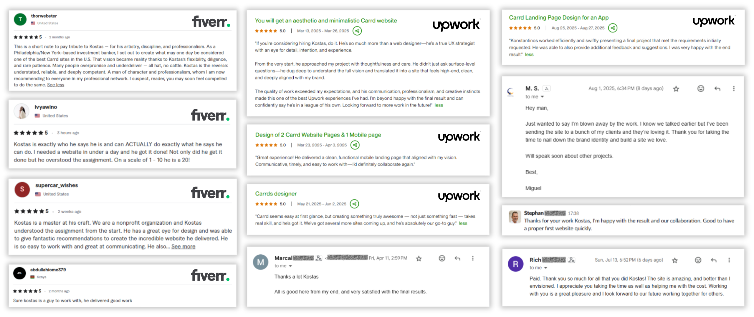 Reviews of carrd templates